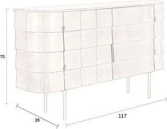 Kovová komoda v zlatej farbe 117x70x26 cm Hanna – Dutchbone