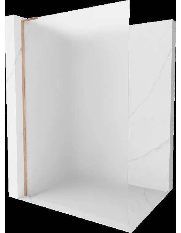 Mexen Kioto L sprchová stěna Walk-in 120 x 200 cm, matné sklo, nerezová mosaz - 800-120-103-65-30