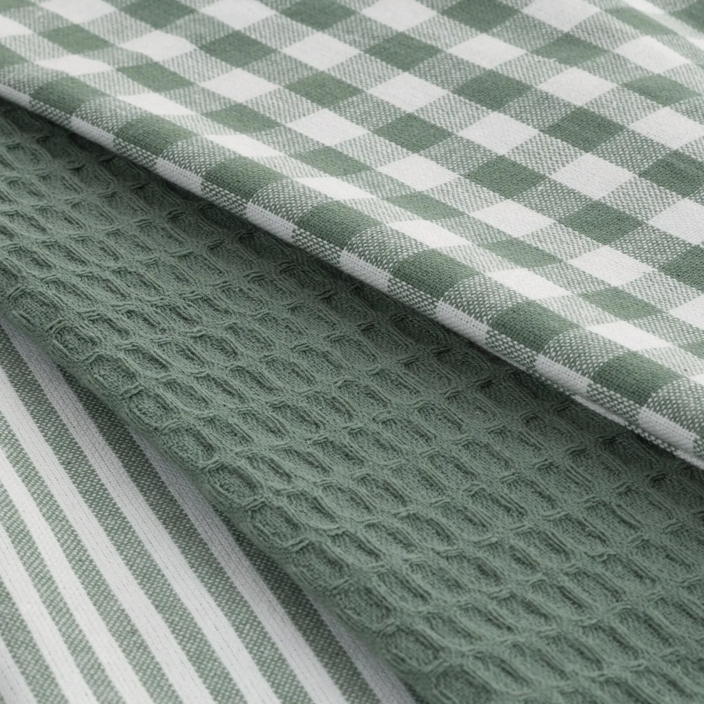 KUCHYNSKÁ UTIERKA LUCY SADA 3 KS 50X70 CM ZELENÉ