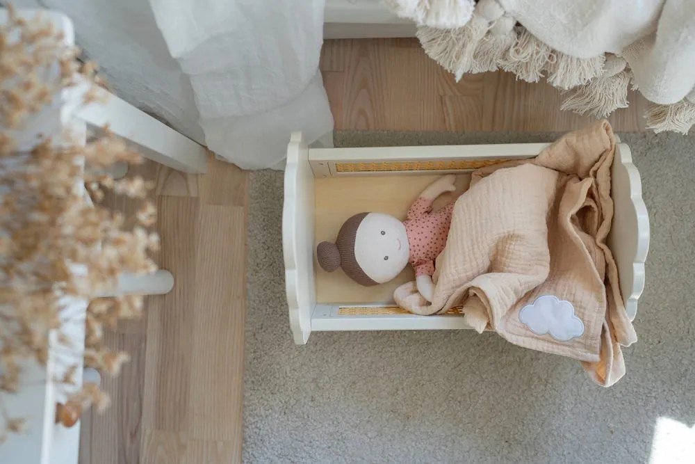 Drevená kolíska pre bábiku