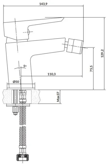 Cersanit S951-348 - Bidetová batéria MILLE biela