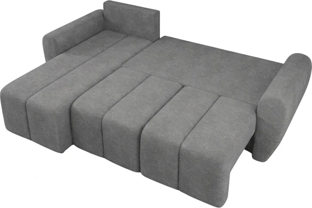 Rozkladacia obojstranná sedacia súprava do L SEVIO 246x145 cm, sivá + 2 vankúšiky ZDARMA