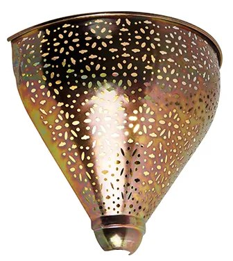 Orientálna nástenná lampa medená so vzorom - Muraf