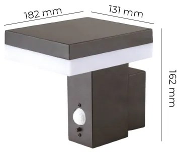 LED solárne nástenné svietidlo so senzorom SOLARIS2 LED/5,5W/3,7V 4000K IP44