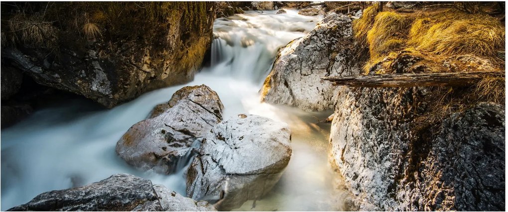 Obraz - Lesný potok (120x50 cm)