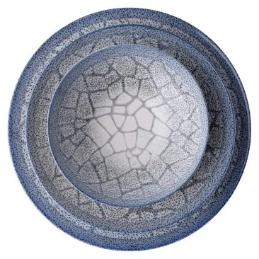 Jedálenská súprava 24 ks modrá/porcelán