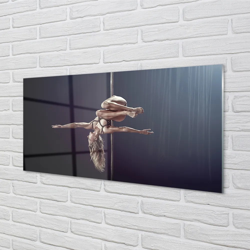 Sklenený obraz Tanec rúrka žena 100x50 cm