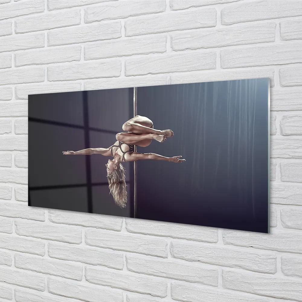 Sklenený obraz Tanec rúrka žena 120x60 cm