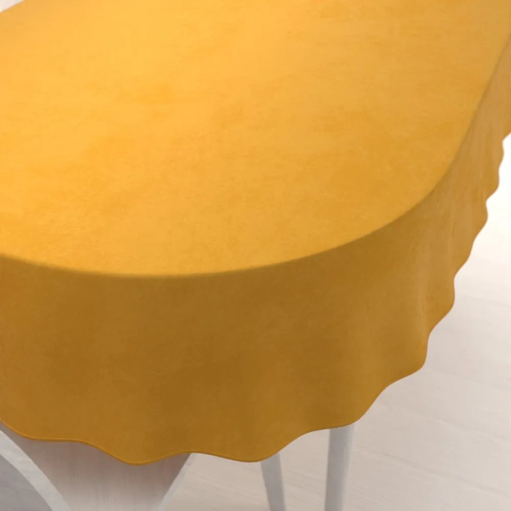 Biante Zamatový oválny obrus Velvet Prémium SVP-037 Zlatisto oranžový 60x100 cm