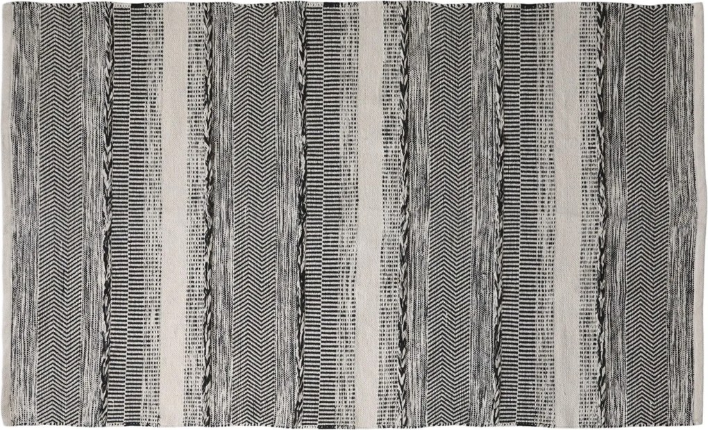 Bavlněný koberec s černobílým vzorem – 180*120 cm