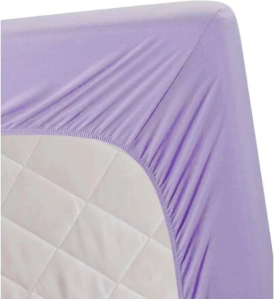 Posteľná plachta jersey svetlofialová - 200x220cm