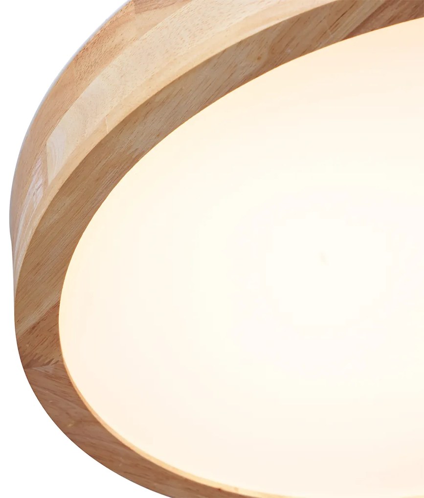 Škandinávske stropné svietidlo Drevo 40cm vrátane LED stmievateľné - Pecker