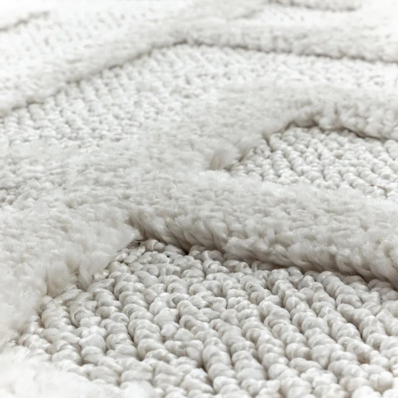 Ayyildiz, Kusový koberec Pisa 4708 Cream, 60x110, biela, obývacia izba
