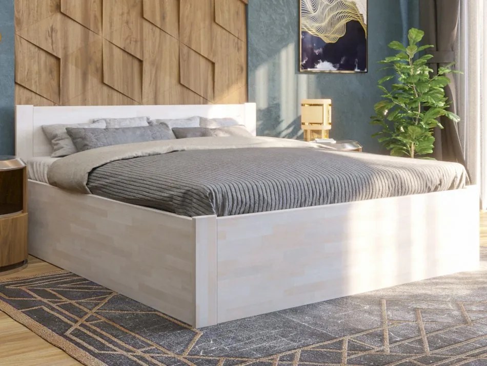 Posteľ s úložným priestorom Fava Box 180x200 cm, bielený buk