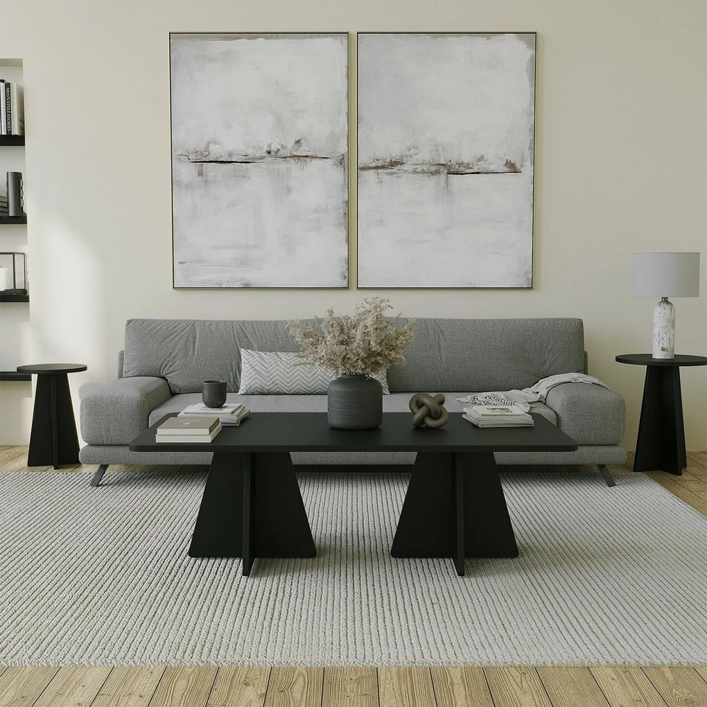 Konferenčný stolík Double Mushroom Black