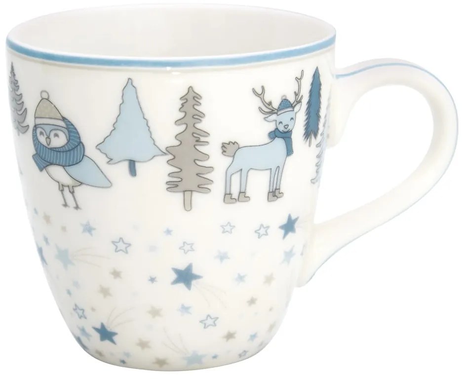 Bielo-modrý hrnček z kameniny Green Gate Kids