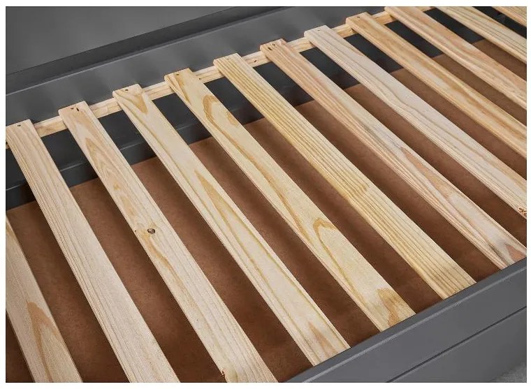 Inter Link Detská výsuvná posteľ Dream the Future, 90 x 200 cm (sivá)  (100394227)