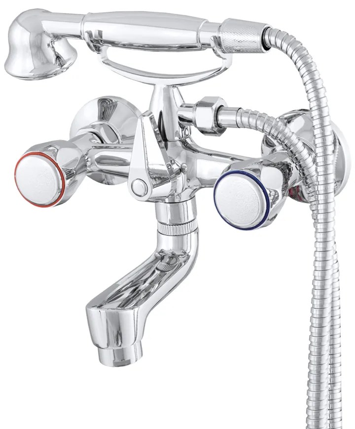 Gamma Clasic, retro nástenná vaňová batéria 150mm, chrómová, GMA-BCCW-CH