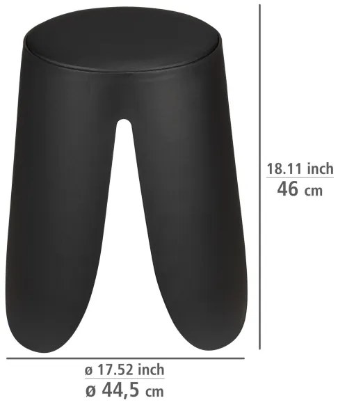 WENKO 26087100 - Stolička COMISO 44,5x46 cm čierna