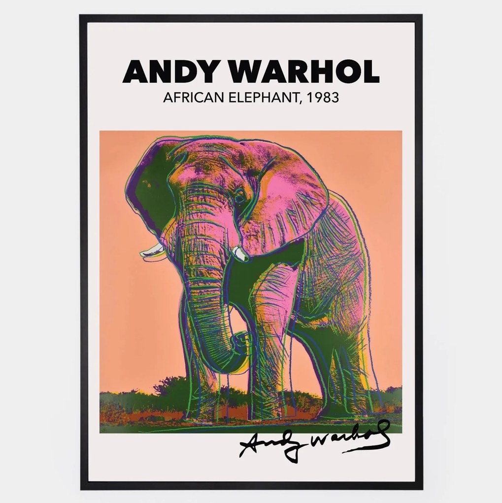 Plagát African Elephant | Andy Warhol