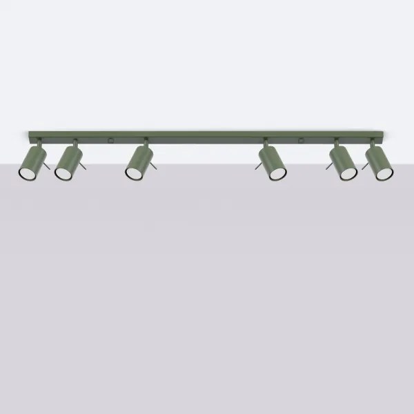 Sollux SL.1505 - Bodové svietidlo RING 6xGU10/10W/230V zelená