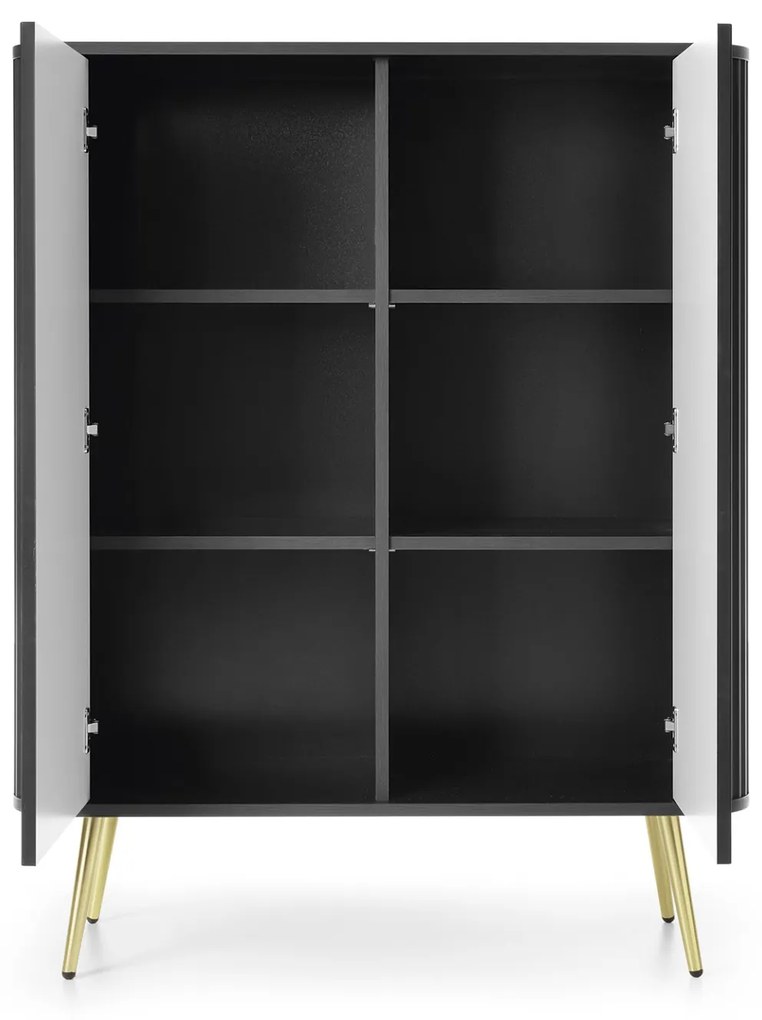Komoda Zova 103 cm čierna/zlatá