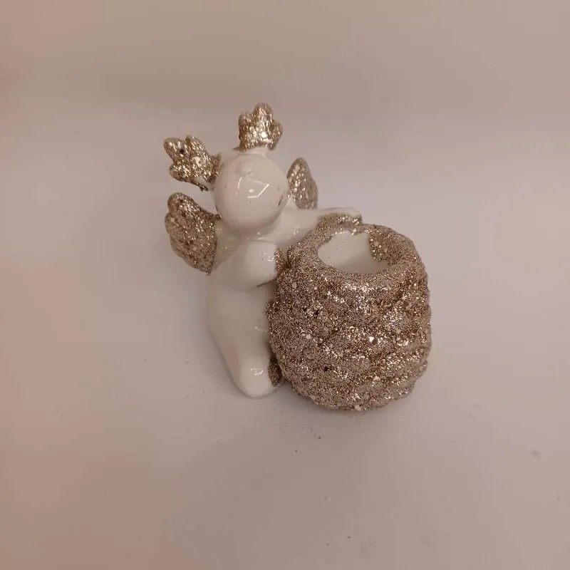 DECOLED Keramický svícen, 9,5 x 9 x 8 cm