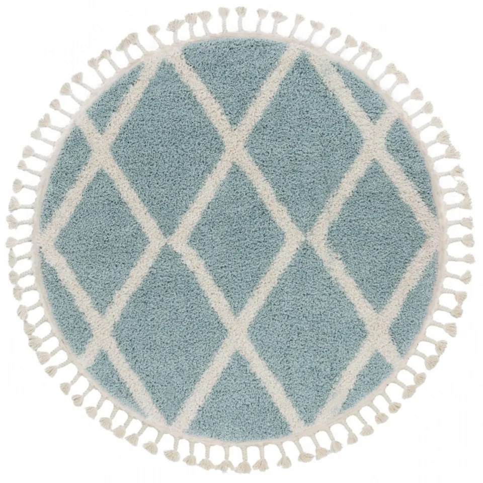 Kusový koberec Shaggy Ariso modrý kruh, Velikosti 120cm