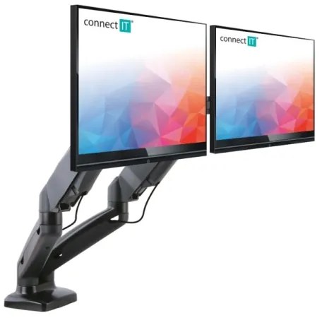 CONNECT IT CMF-3207-BK - Univerzálny držiak na 2 monitory 13-27” čierna