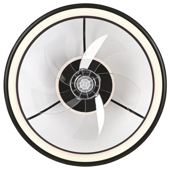 LED Stropné svietidlo s ventilátorom FARGO LED/37W/230V čierna + DO
