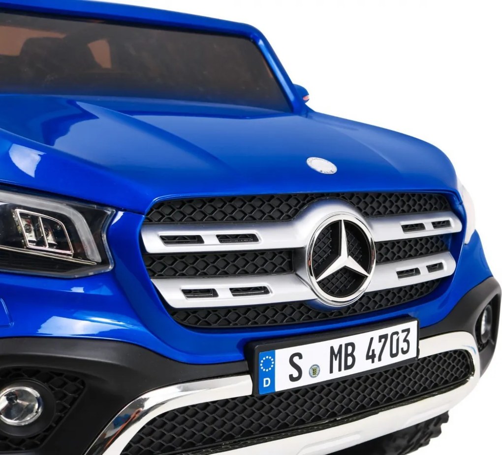 Ramiz Mercedes Benz triedy X pickup elektrické autíčko pre deti lakované modré 4x4