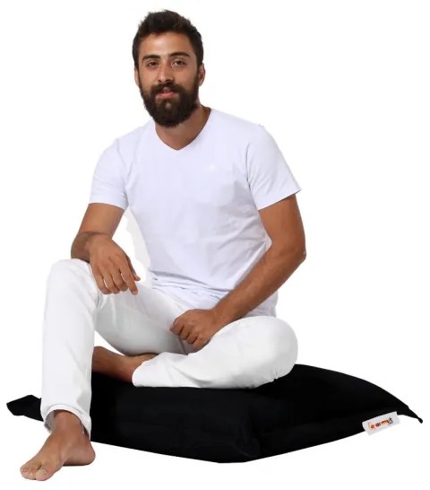 Sedací vankúš 70x70 cm čierna