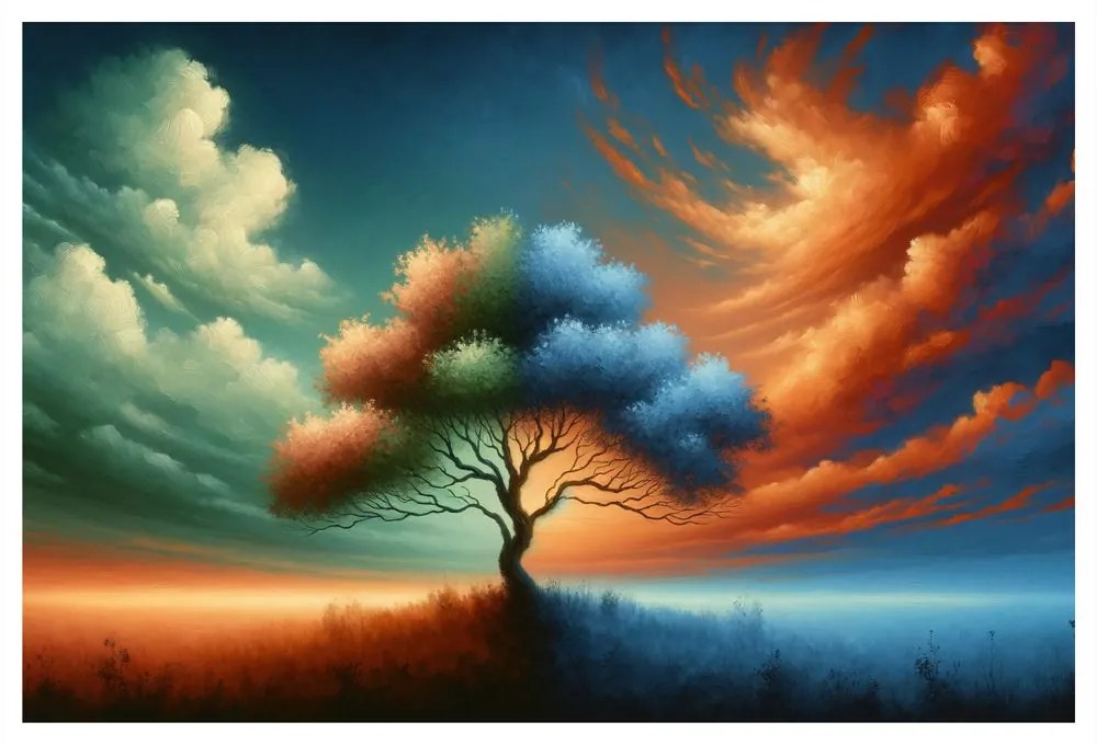 Obraz strom života vo farebnom víre