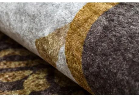 MIRO 51338.805 umývací koberec Mramor, geometrická protišmykový - hnedý Veľkosť: 80x150 cm