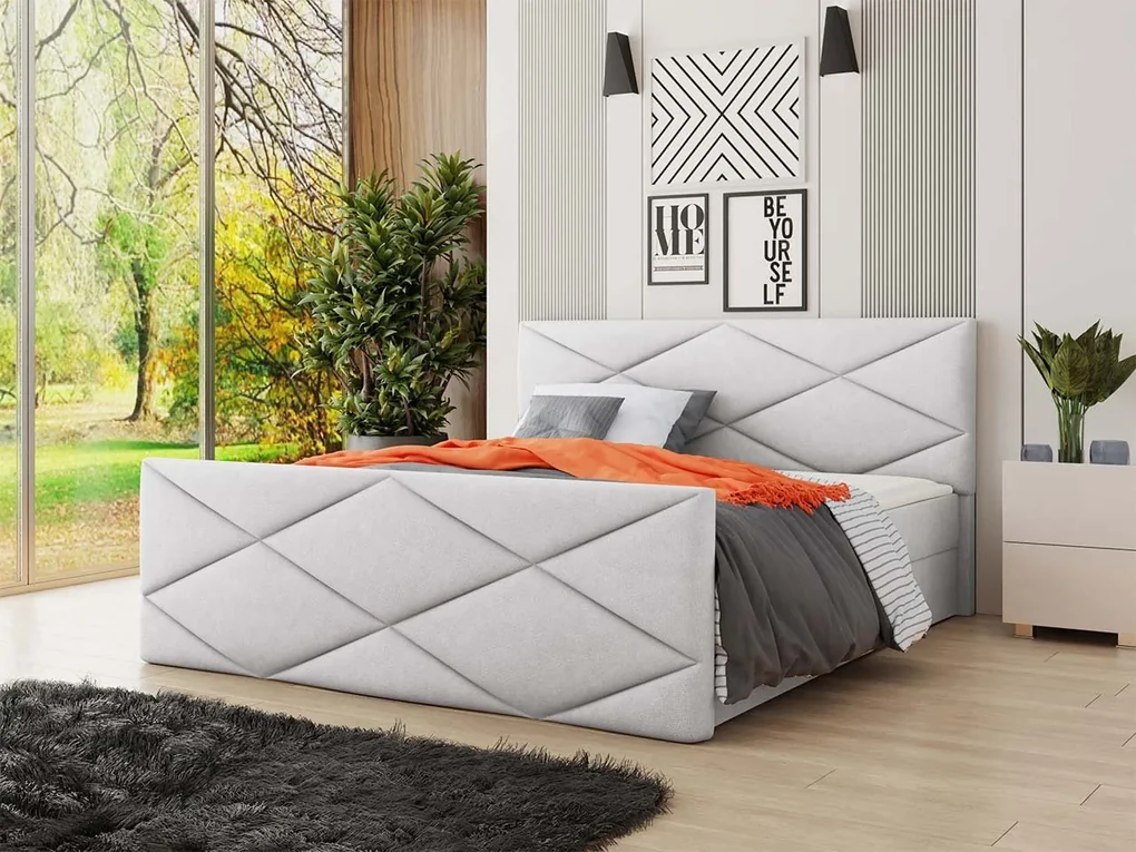 Kontinentálna posteľ Peregryn 4, Rozmer postele: 180x200, Dostupné poťahy: Rico 23
