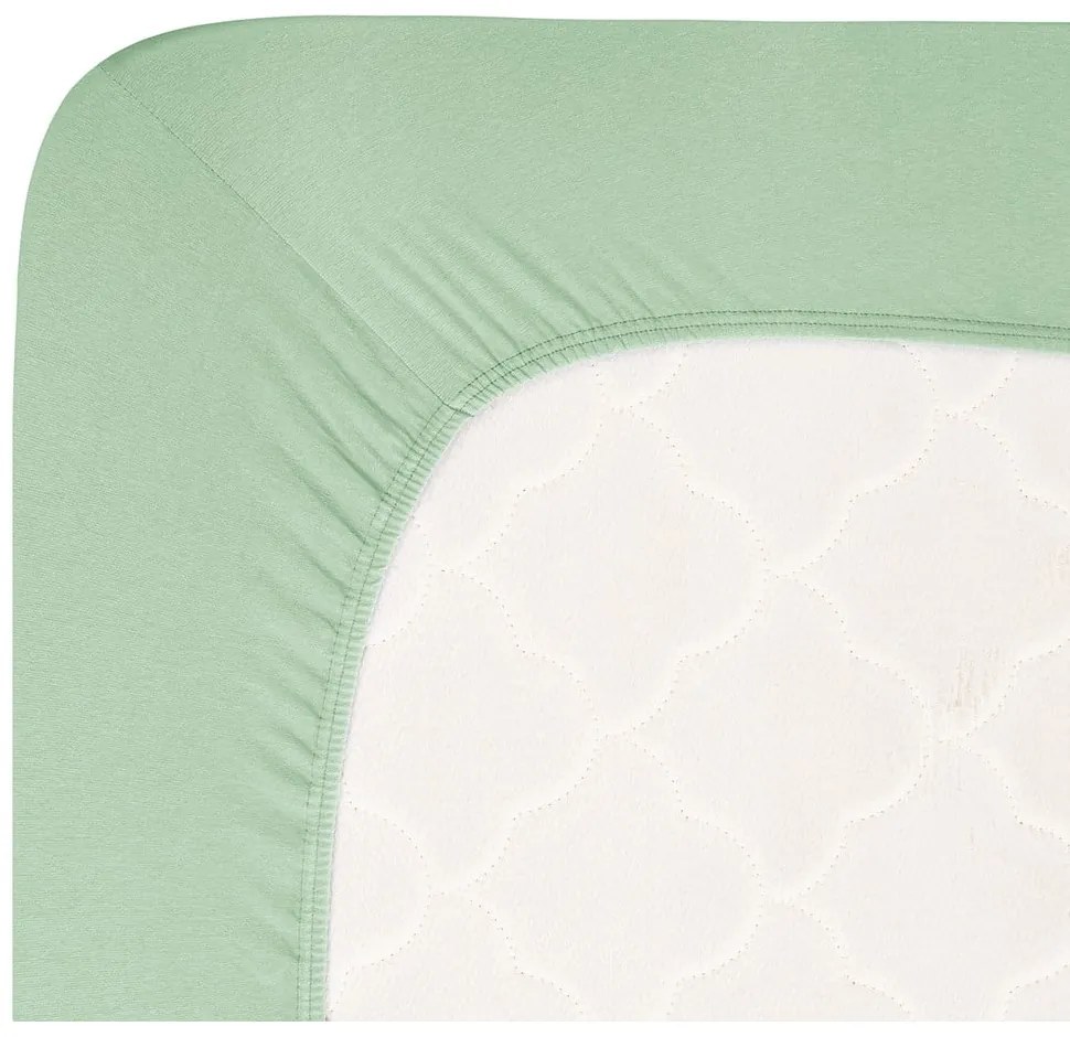 Zelená napínacia plachta jersey 200x200 cm Boxspring – Andrea Simone