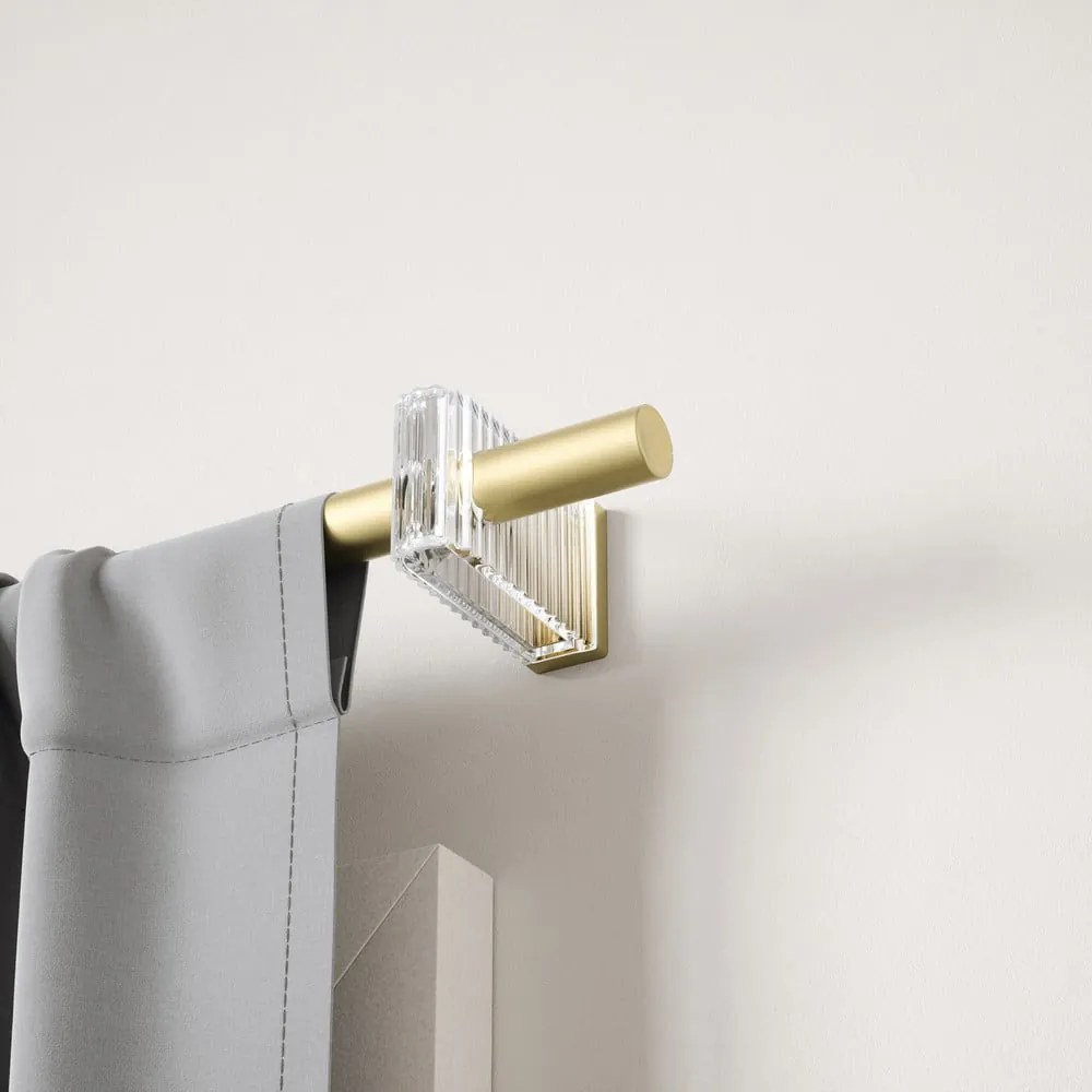 Matne zlatá oceľová roztiahnuteľná garniža 107 - 305 cm Flute – Umbra