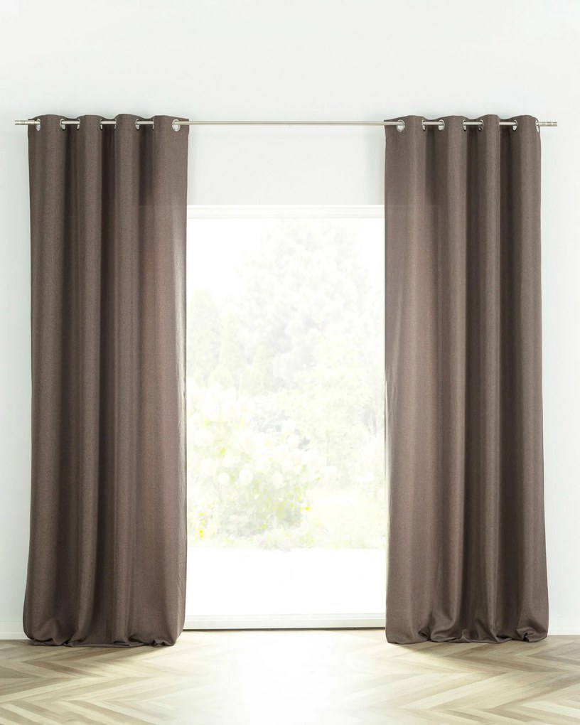 Záves BASIC s kolieskami 140x280 cm hnedý melanžový 1 ks.