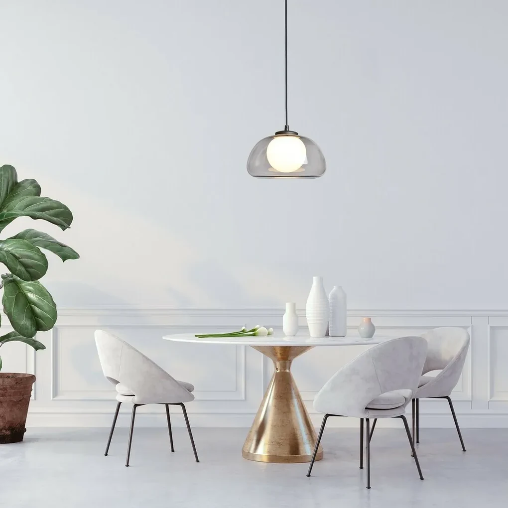 Rabalux 72275 moderný závesný luster Elowen, dymová, G9, 1x max. 5W