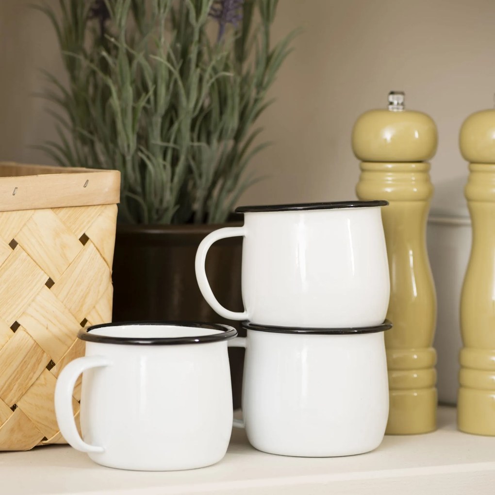 Ib Laursen Smaltovaný hrnček White 300 ml