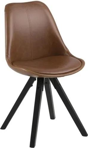 Jídelní židle Damian, hnědá/černá SCHDN0000074216S SCANDI+
