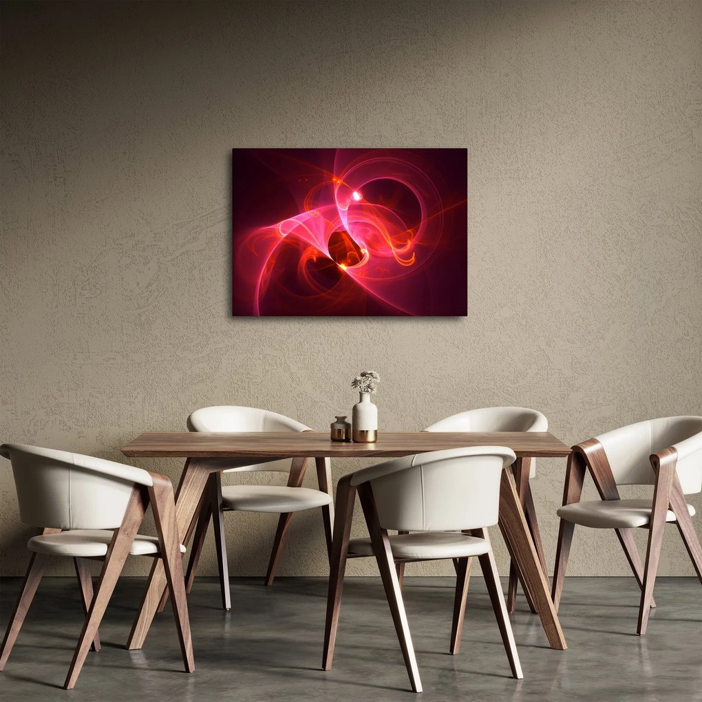 Moderný obraz ružovej abstrakcie (70x50 cm)