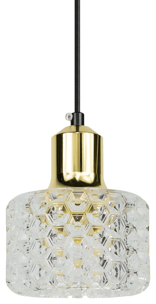 Závesné svietidlo Lumi, 1x transparentné akrylové tienidlo, b/g