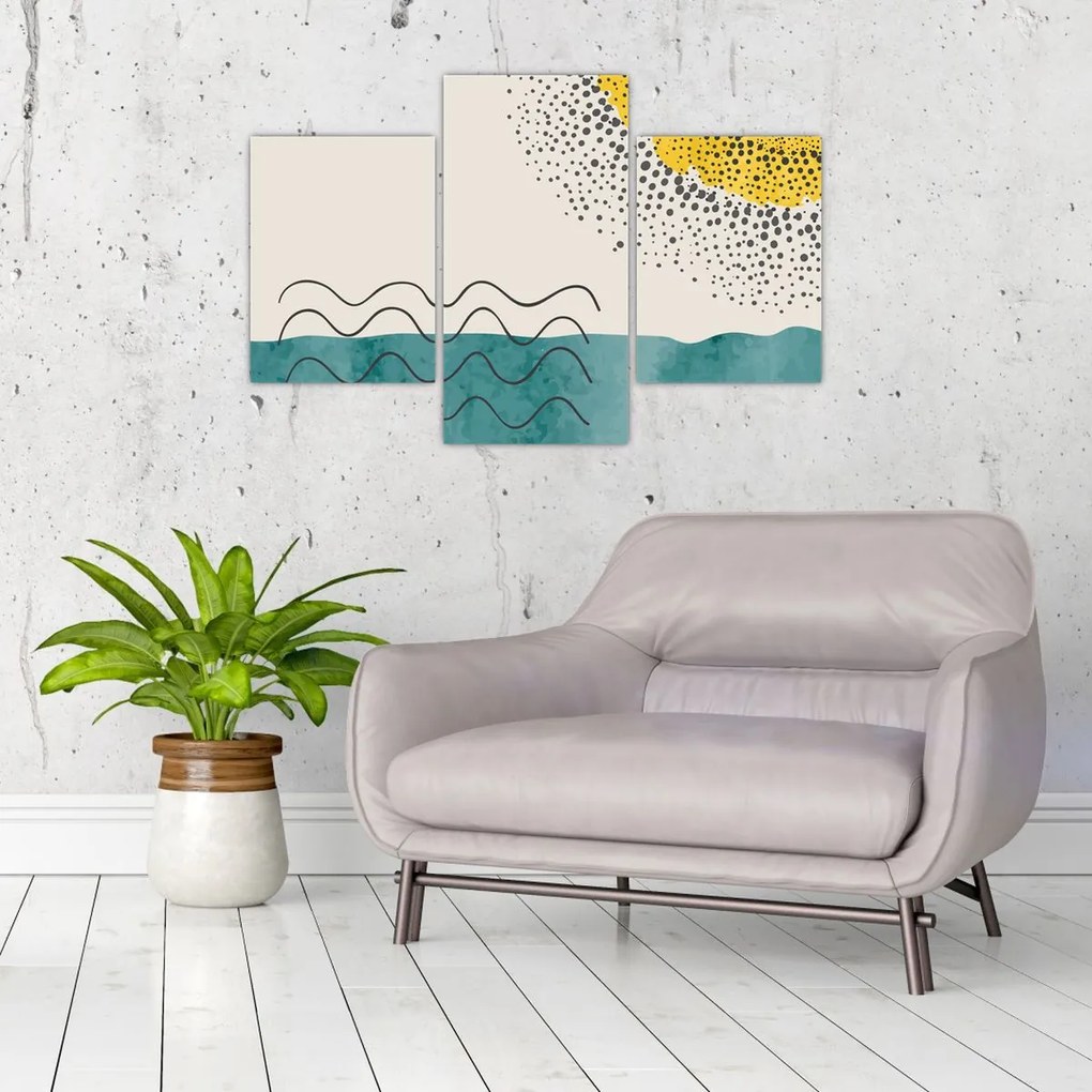 Obraz - Abstraktná maľba pláže N⁰1 (90x60 cm)