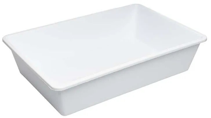 Organizér, úložný box do hlbokých skríň a špajzí, TRAY - 50 x 34 x 12 cm, biela