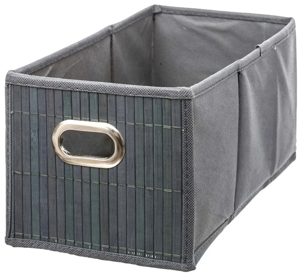 Úložný box Bamboo, 15x15x31 cm, sivá