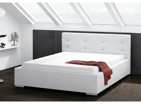 Čalúnená posteľ DAKOTA biela rozmer 180x200 cm
