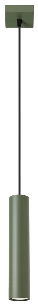 Závesné svietidlo Lagos, 1x olivové kovové tienidlo