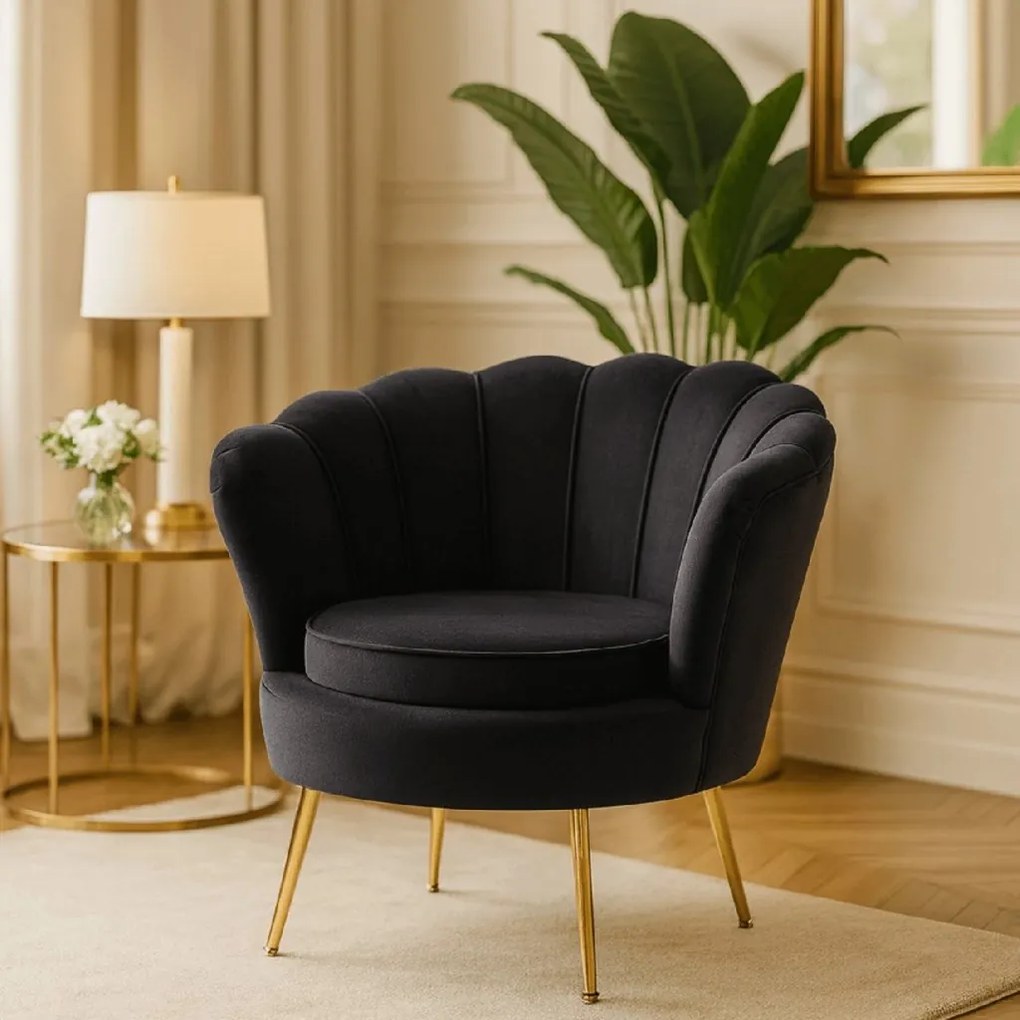 PROXIMA.store - Glamour kreslo ANGEL FARBA: sivá