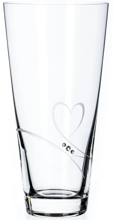 Diamante krištáľová váza Romance s kamienkami Swarovski 25 cm